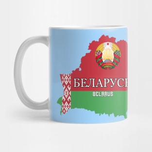 Belarus flag & map Mug